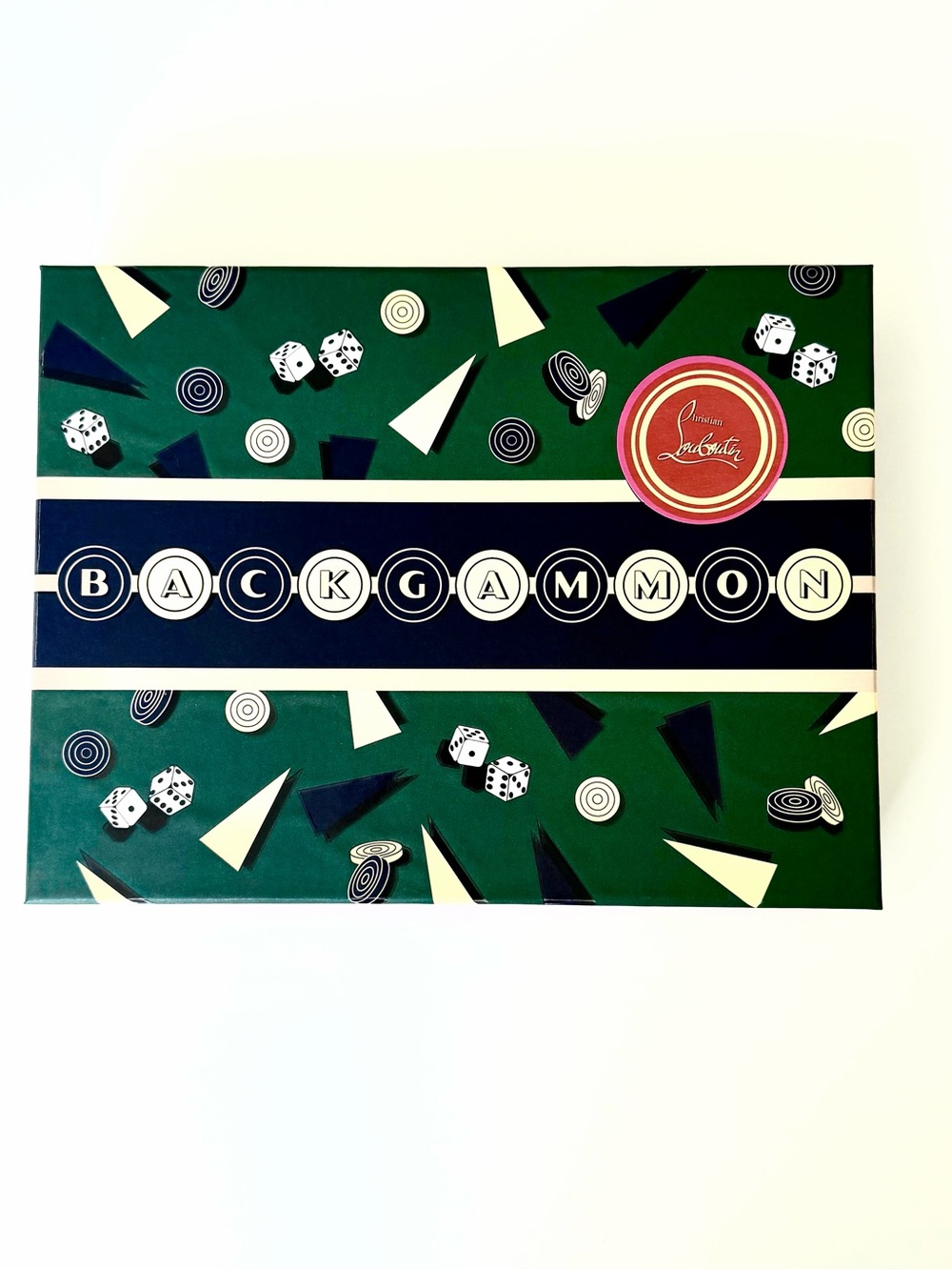 Louboutin Backgammon Set Box - Green & Navy